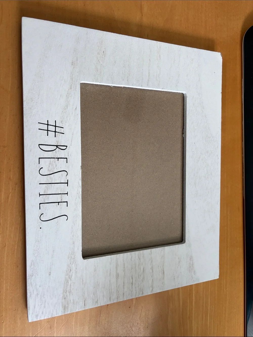 Rae Dunn #BESTIES White Wooden Picture Frame - Home Accents